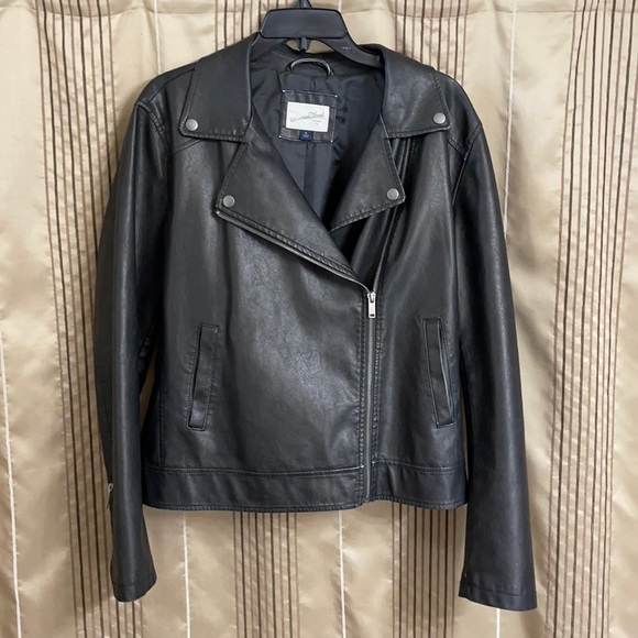 Faux Leather Black Moto Jacket - Picture 1 of 10